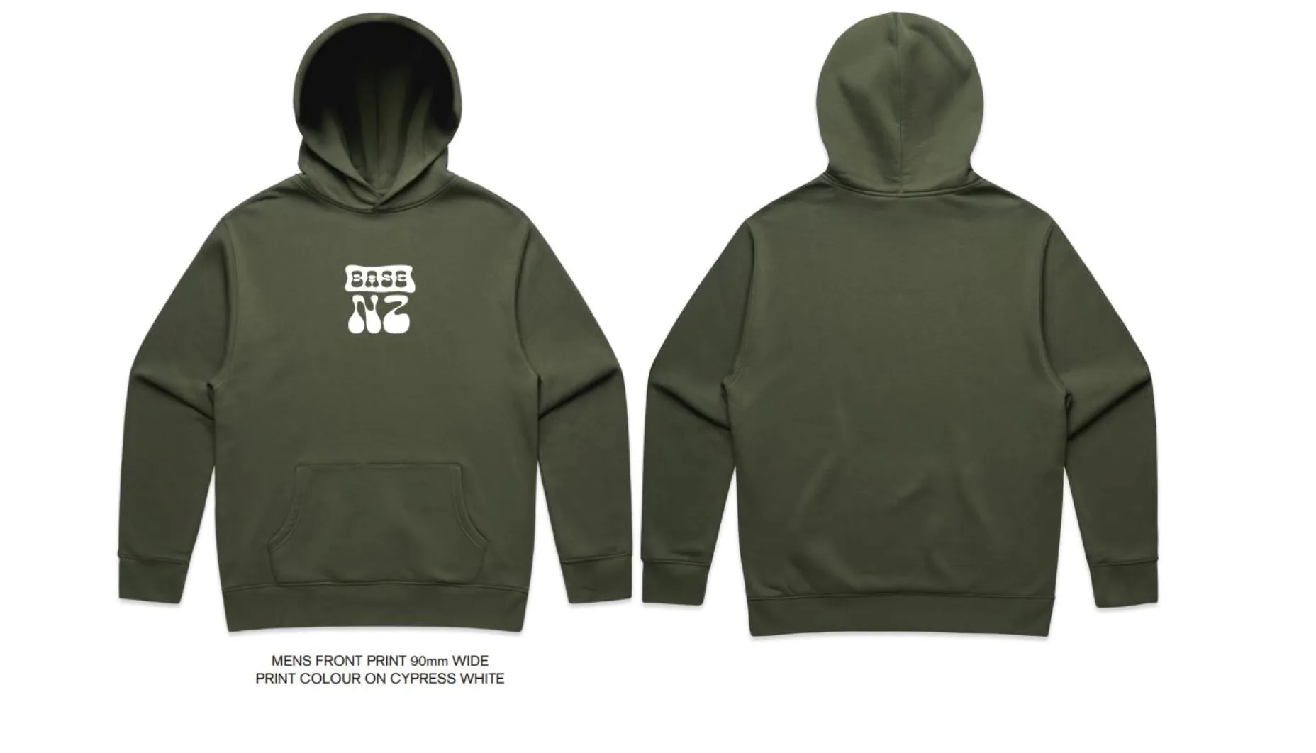 BaseNZ Mens Logo Relax Hoodie