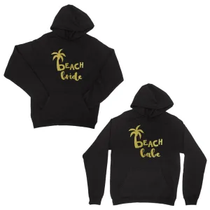 Beach Bride Babe Palm Tree-GOLD Unisex Pullover Hoodie Relaxed Gift