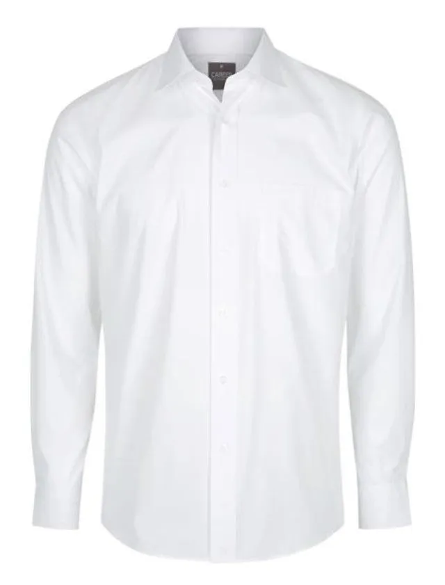 Big Mens PREMIUM POPLIN LONG SLEEVE SHIRT 1272L WHITE