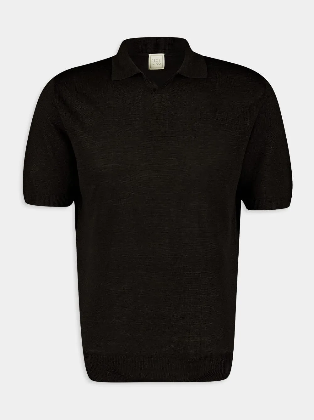 Black Linen Polo