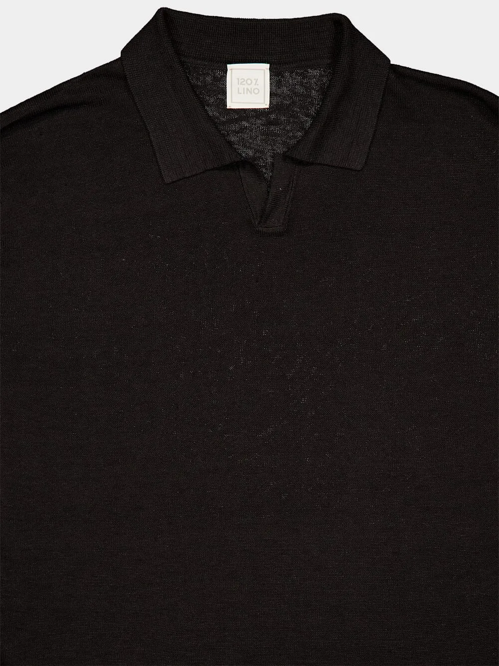 Black Linen Polo