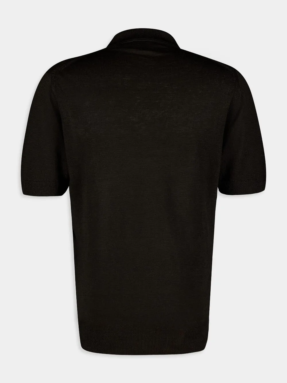 Black Linen Polo