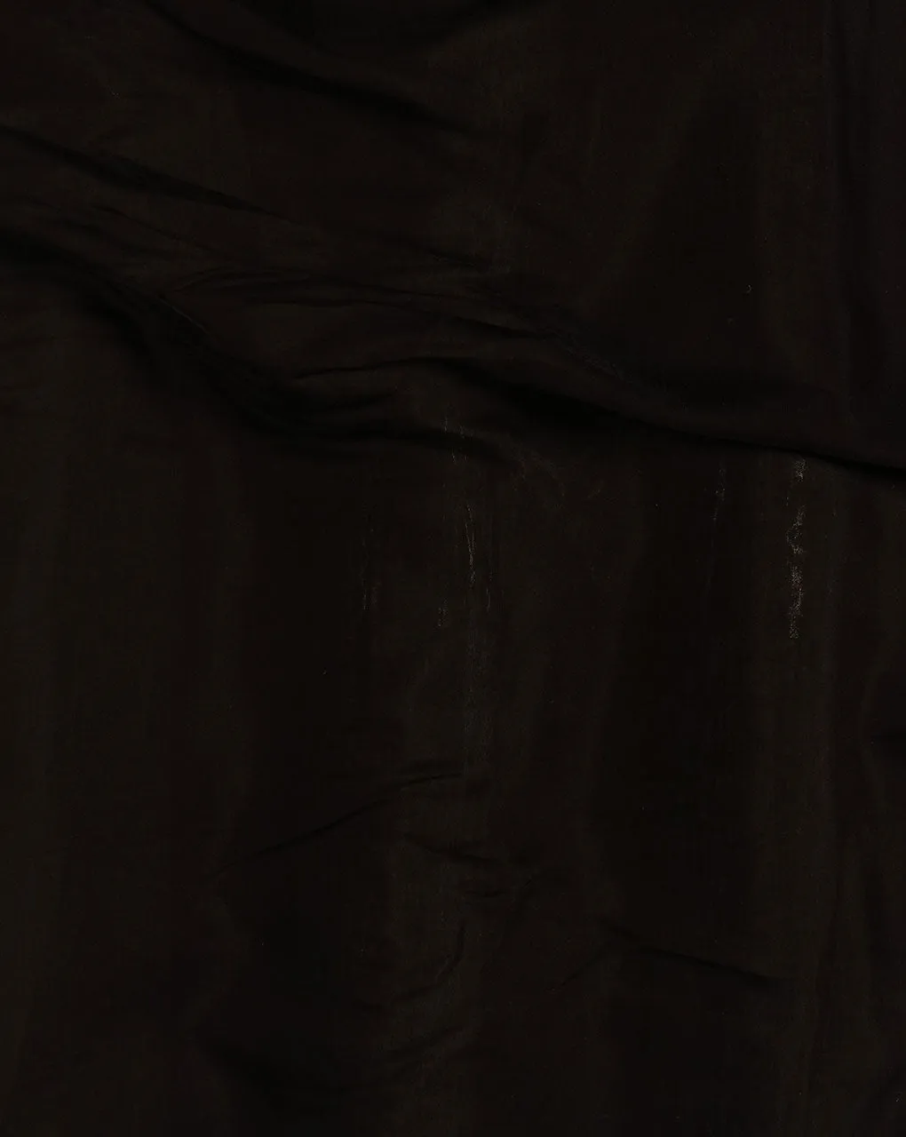 Black Plain Poly Viscose Chanderi Fabric