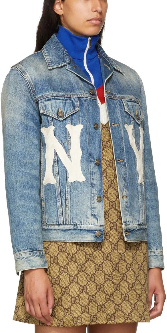 Blue New York Yankees Edition Denim Jacket