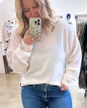 Boyfriend Cashmere Sweatshirt Milk