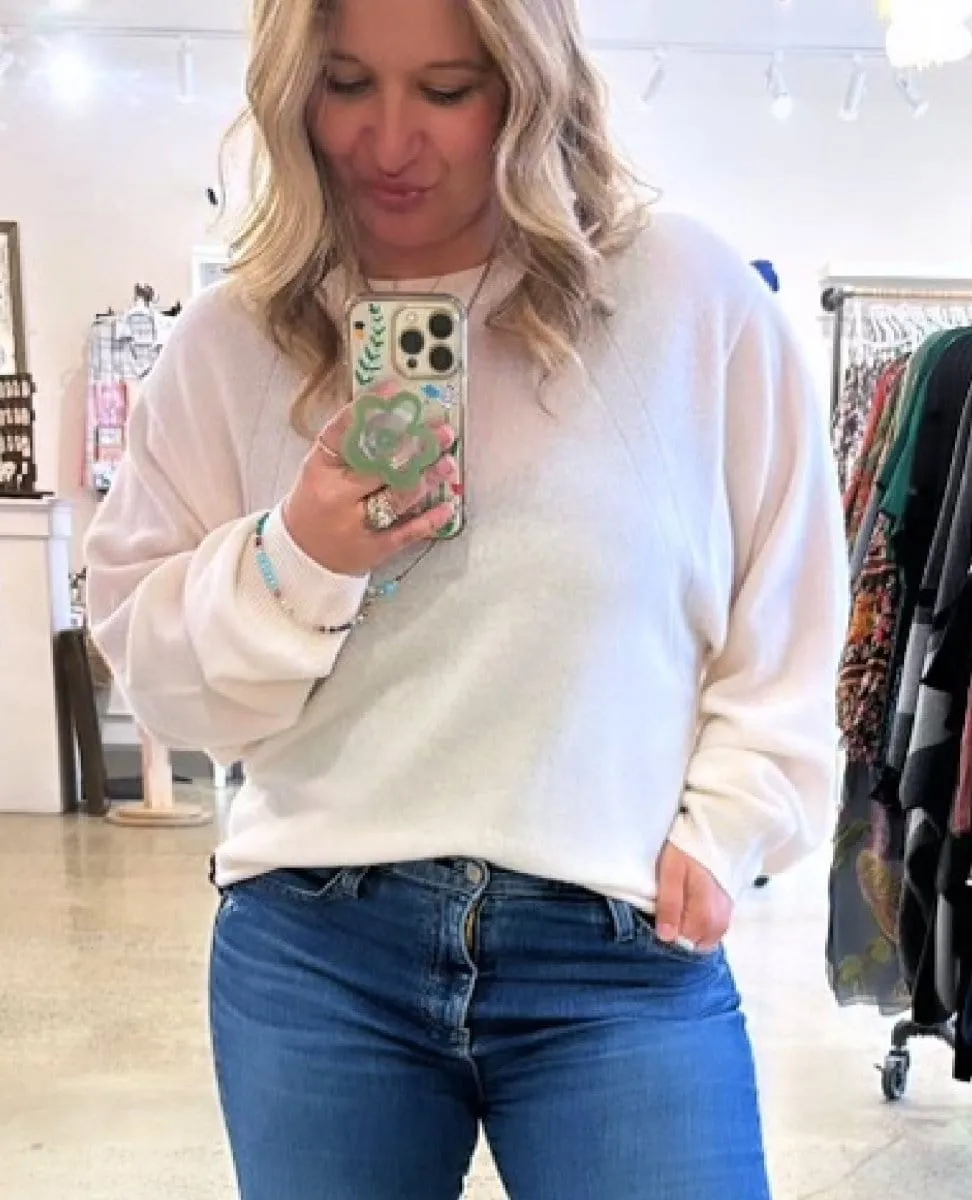 Boyfriend Cashmere Sweatshirt Milk