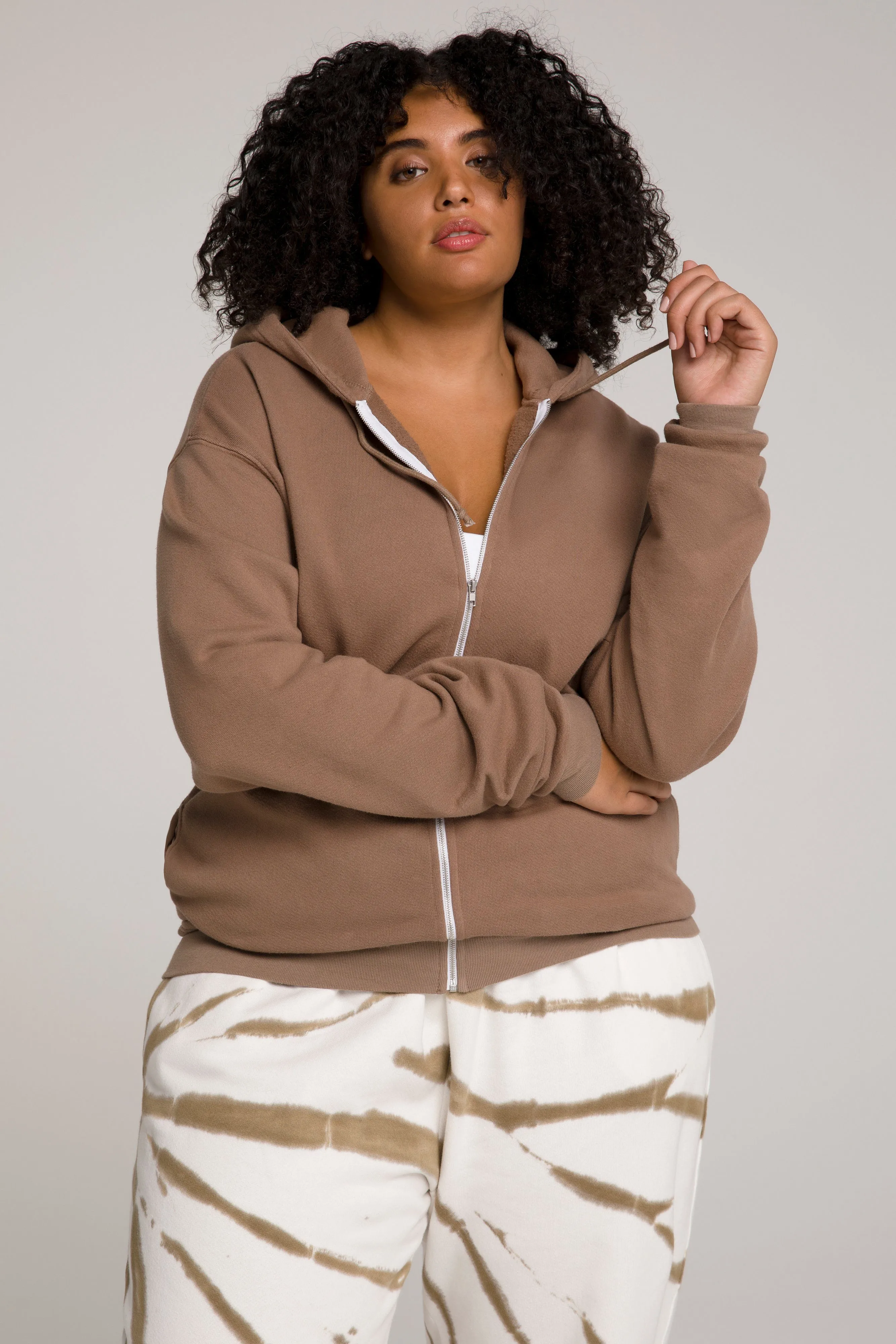 BOYFRIEND ZIP HOODIE | PUTTY001