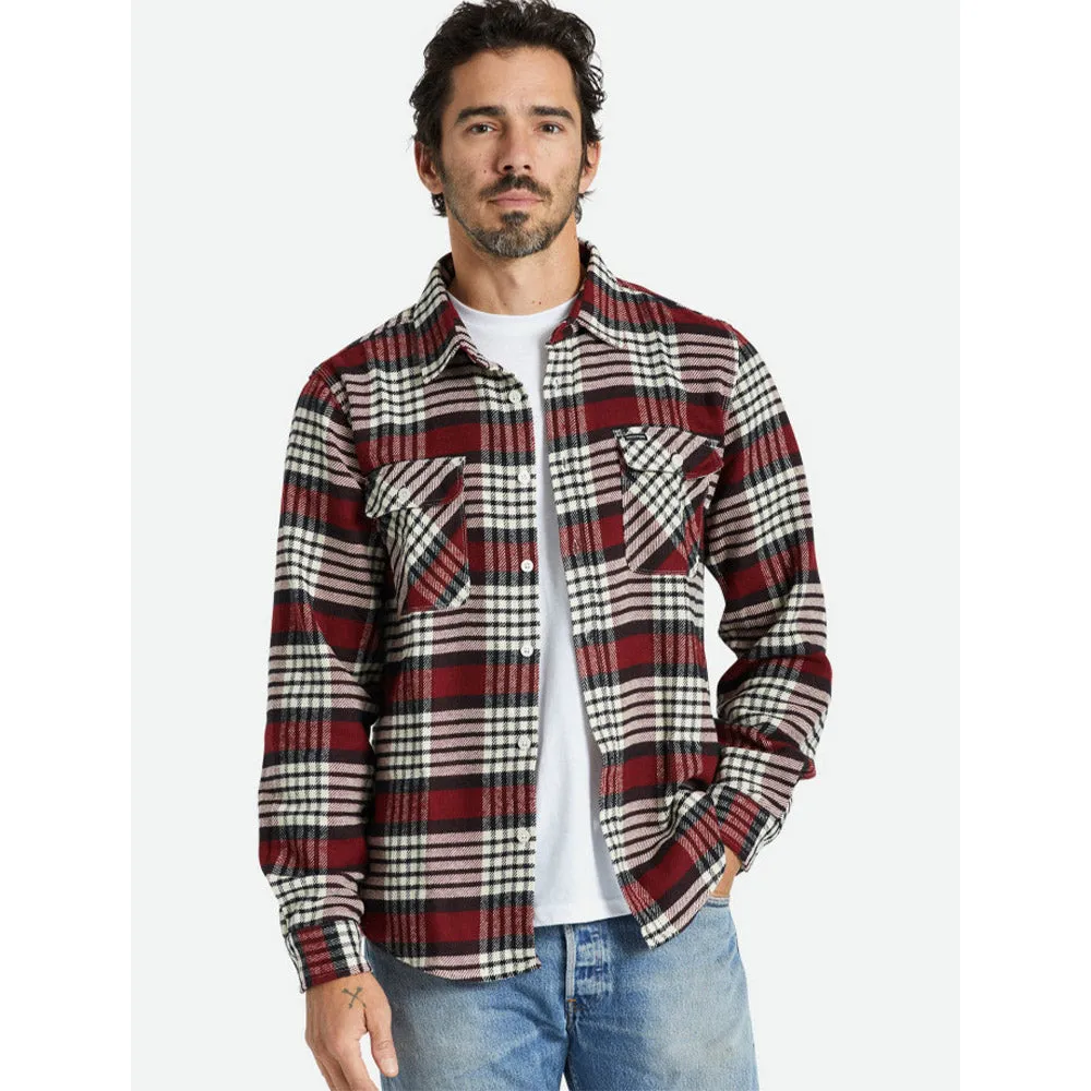 Brixton - Bowery Flannel Island Berry/Whitecap/Black