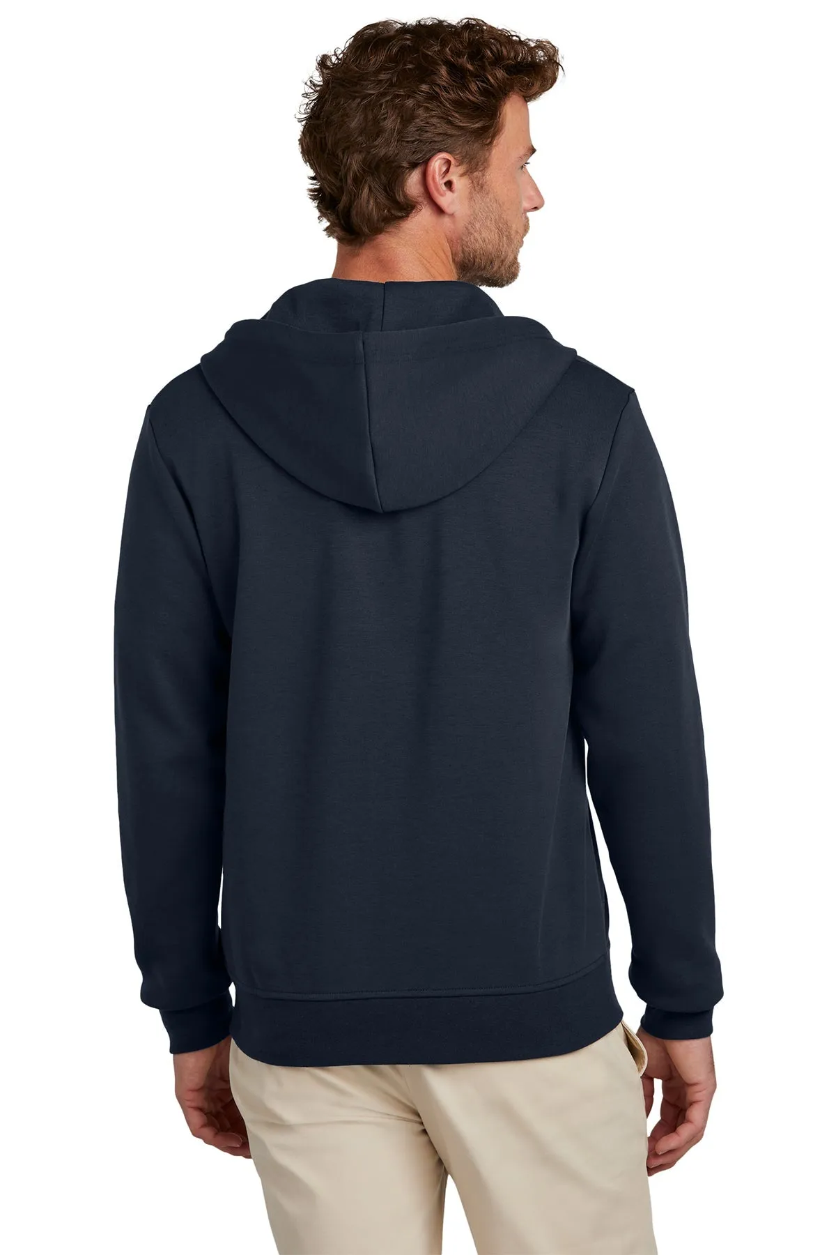 Brooks Brothers Double-Knit Full-Zip Hoodie, Night Navy