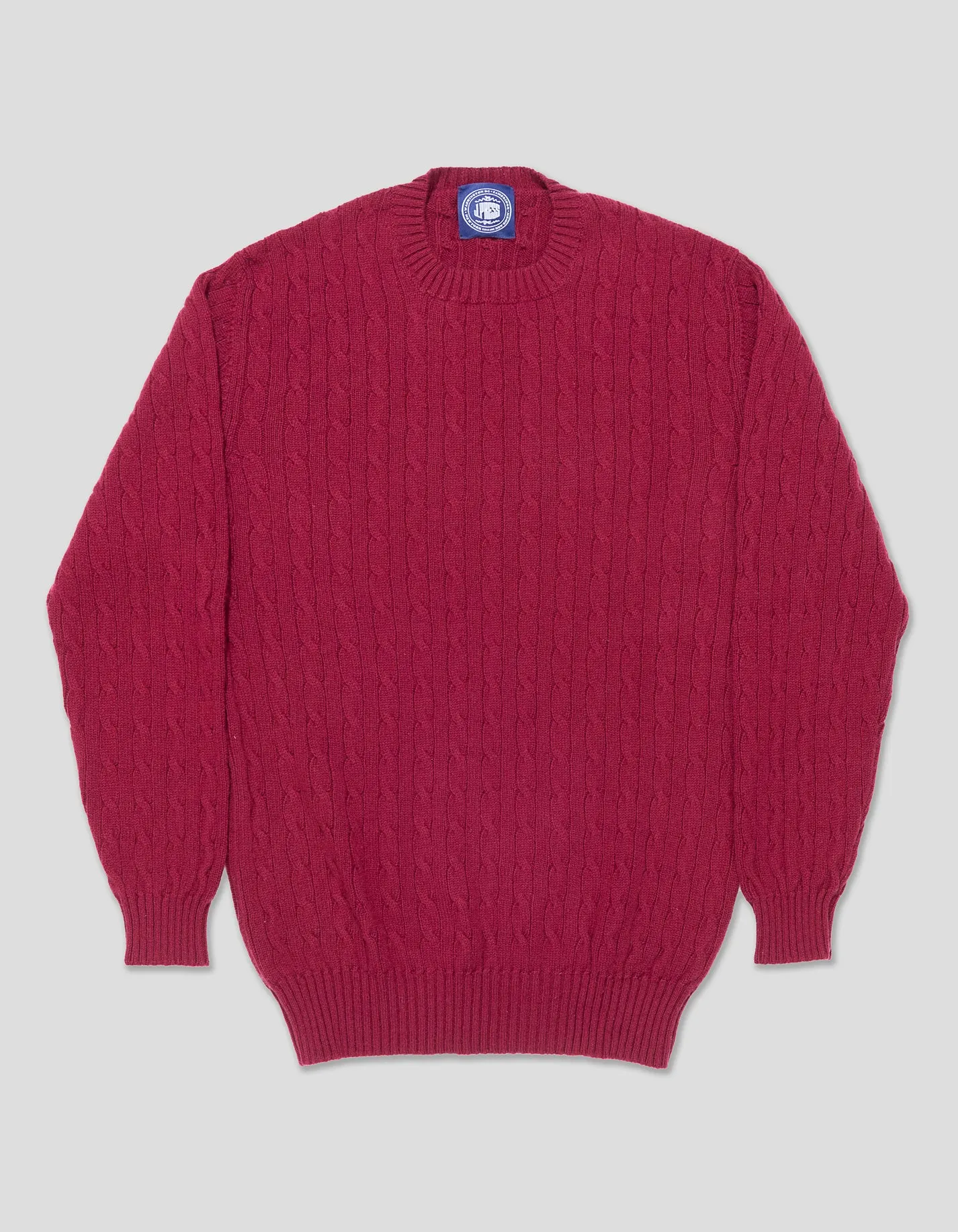 BURGUNDY CASHMERE CABLE