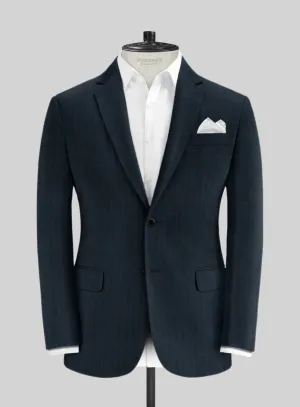 Caccioppoli Herringbone Blue Cotton Jacket