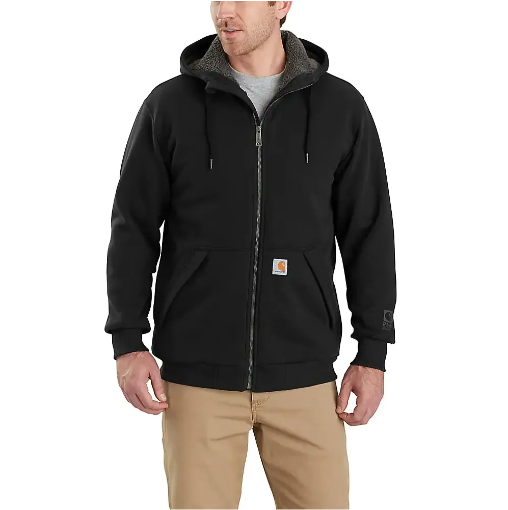 Carhartt Men's Rain Defender Relaxed Fit Midweight Sherpa Lined Full-Zip Sweatshirt