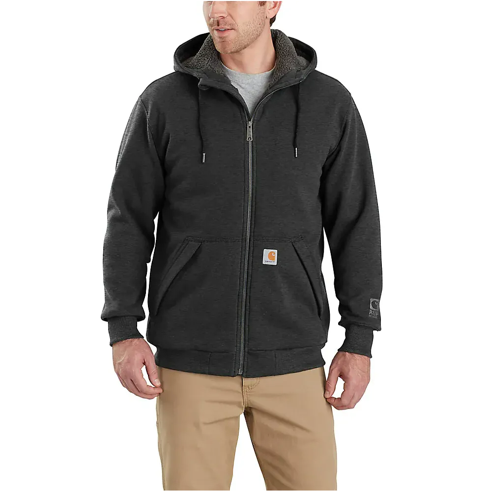 Carhartt Men's Rain Defender Relaxed Fit Midweight Sherpa Lined Full-Zip Sweatshirt