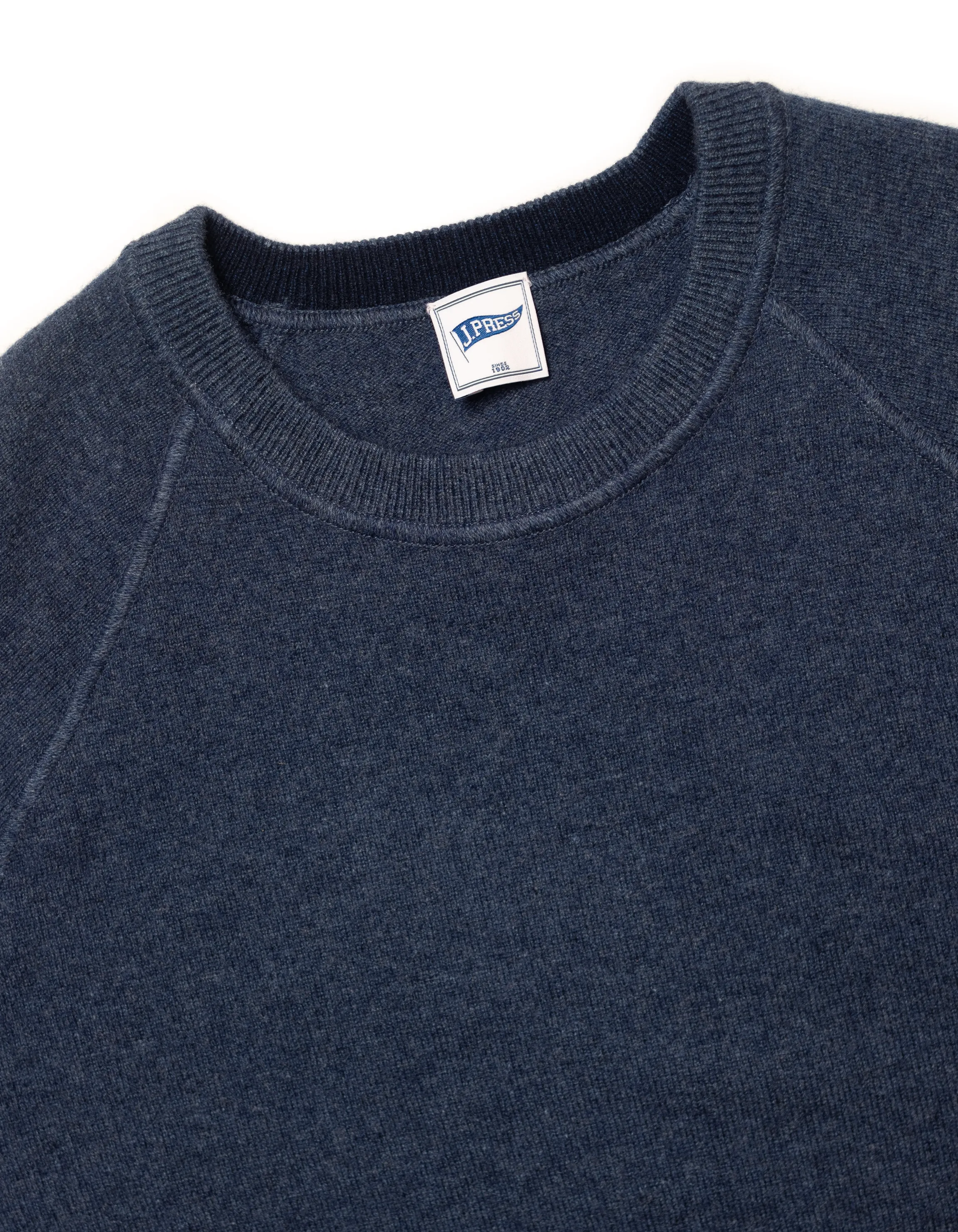 CASHMERE CREW NECK SWEATER - DENIM