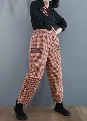 Chic red trousers Thin elastic waist thick Fashion Ideas women pants