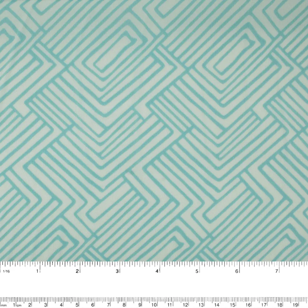 Crepe Print - DELPHINE - Labyrith - Aqua