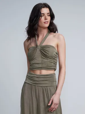 Cropped Halter Neck Top