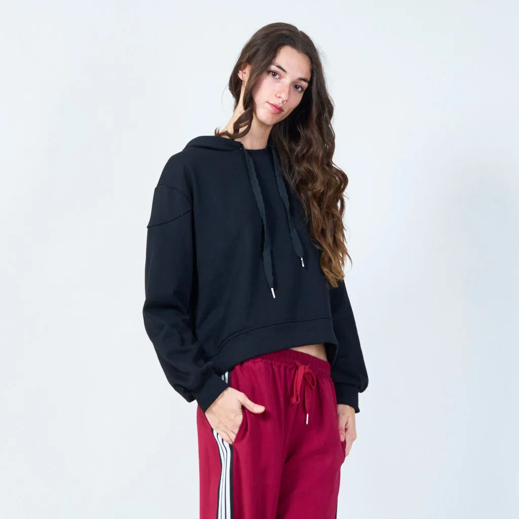 Cropped hooded sweatshirt wholesale