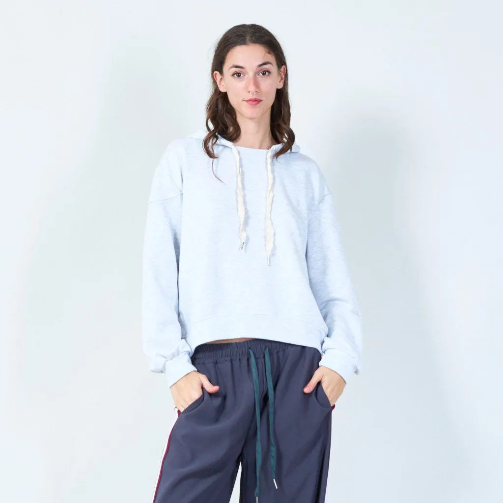 Cropped hooded sweatshirt wholesale