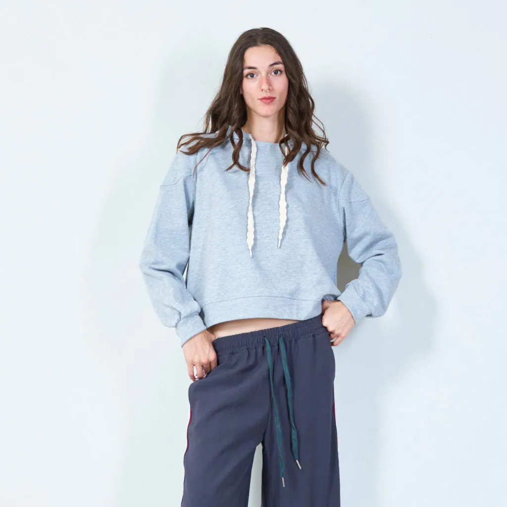 Cropped hooded sweatshirt wholesale