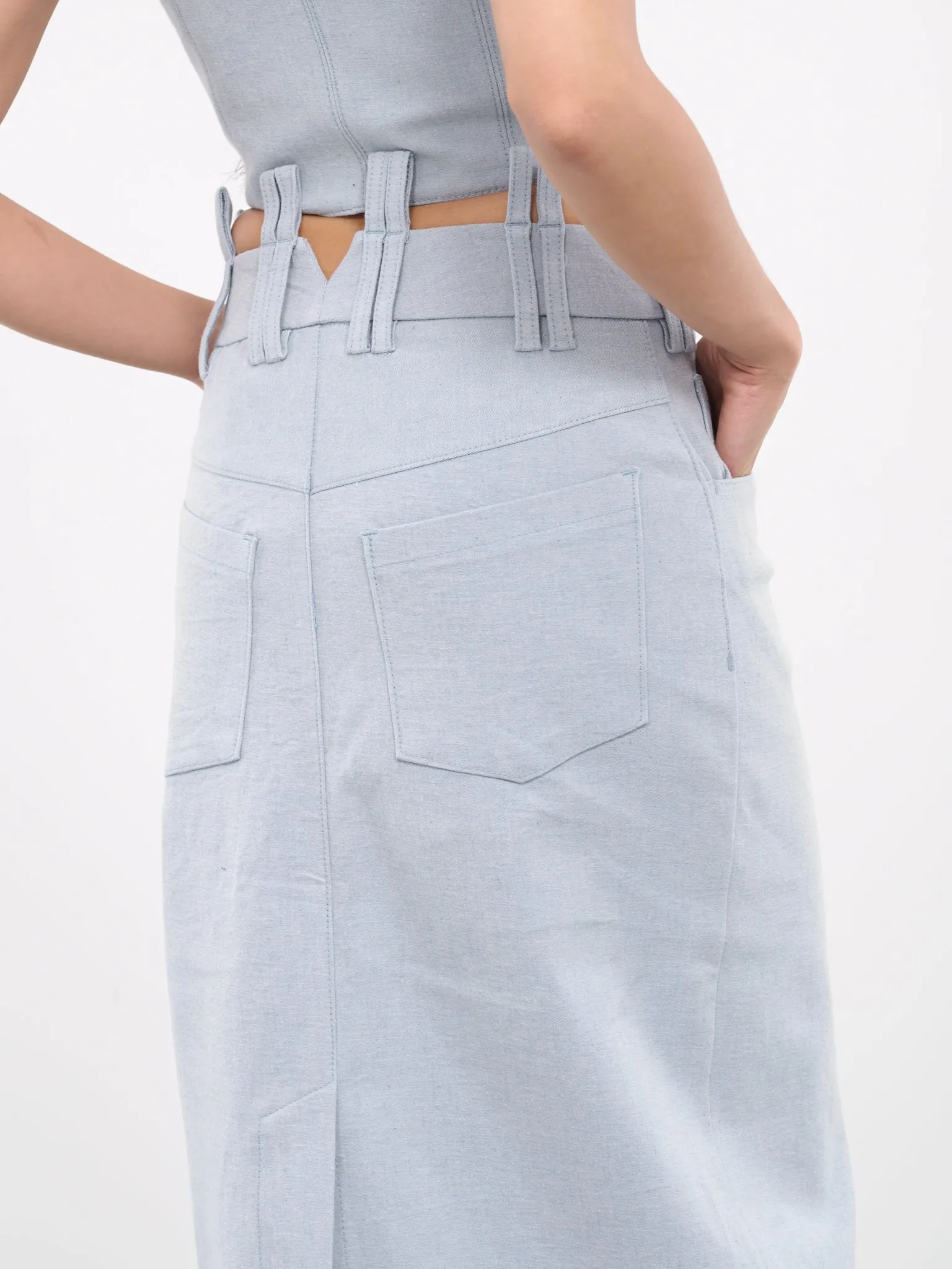 Denim Skirt (23SK02LB-LIGHT-BLUE)