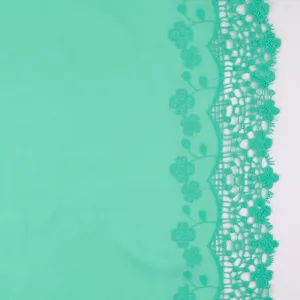 Embroidered Rayon - ADELA - 002 - Aqua