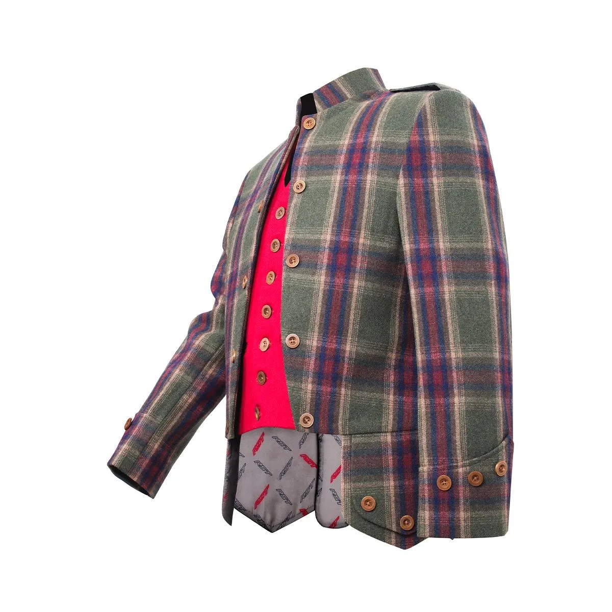 Ettrick Tweed Sheriffmuir Jacket With Covered Buttons