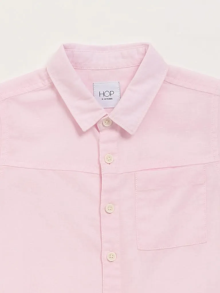 HOP Kids Plain Pink Shirt