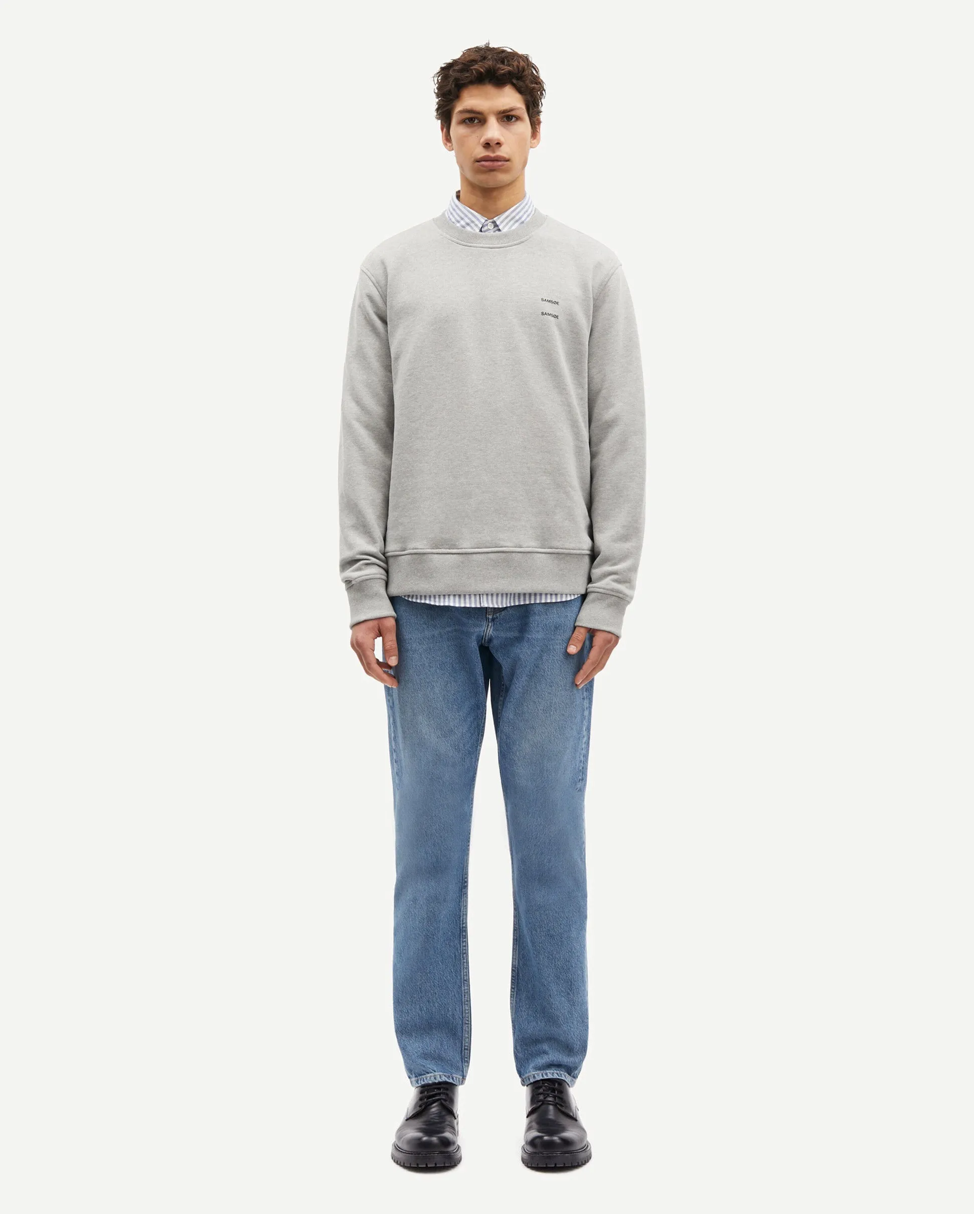 JOEL CREW NECK 11414 / GREY MELANGE