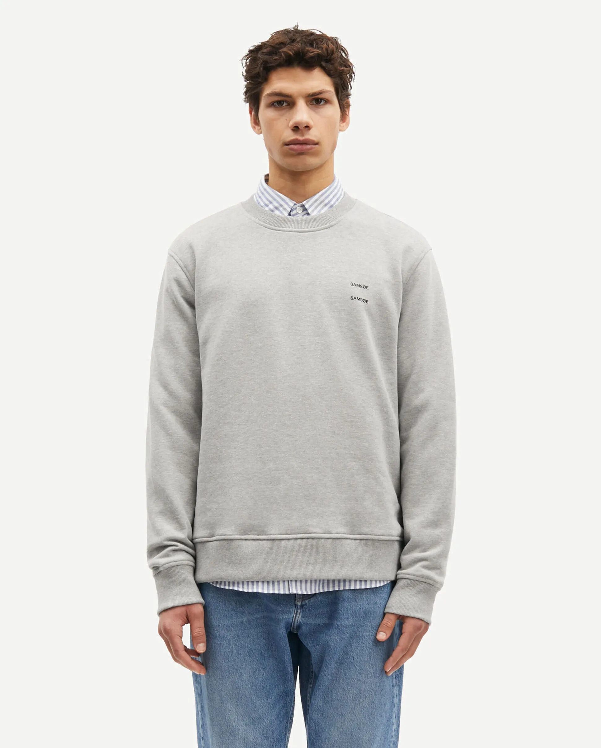 JOEL CREW NECK 11414 / GREY MELANGE