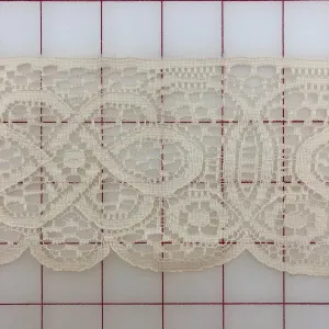 Lace Trim - 3.5-inch Vintage Ivory Lace Trim  Close-Out