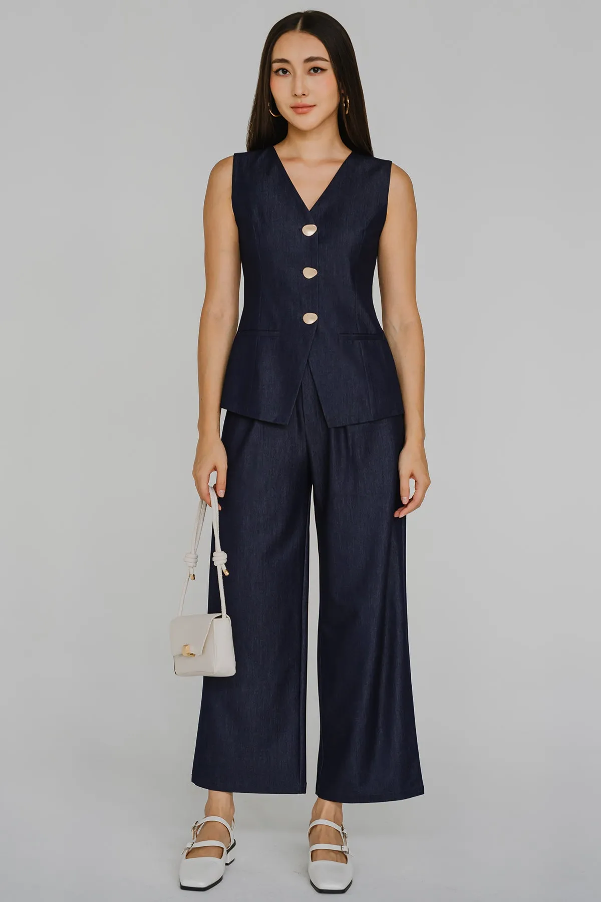 Laurent Tailored Pants (Navy)