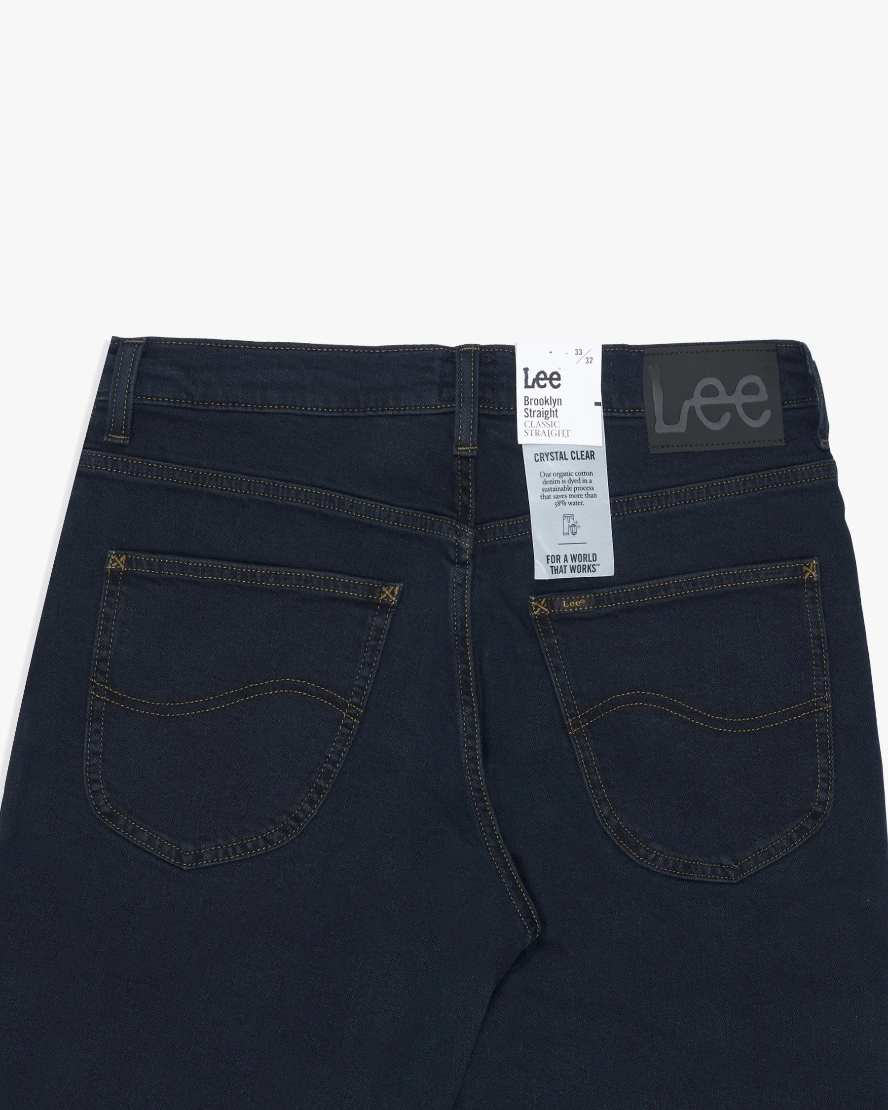 Lee Brooklyn Straight Regular Fit Mens Jeans - Blue Black