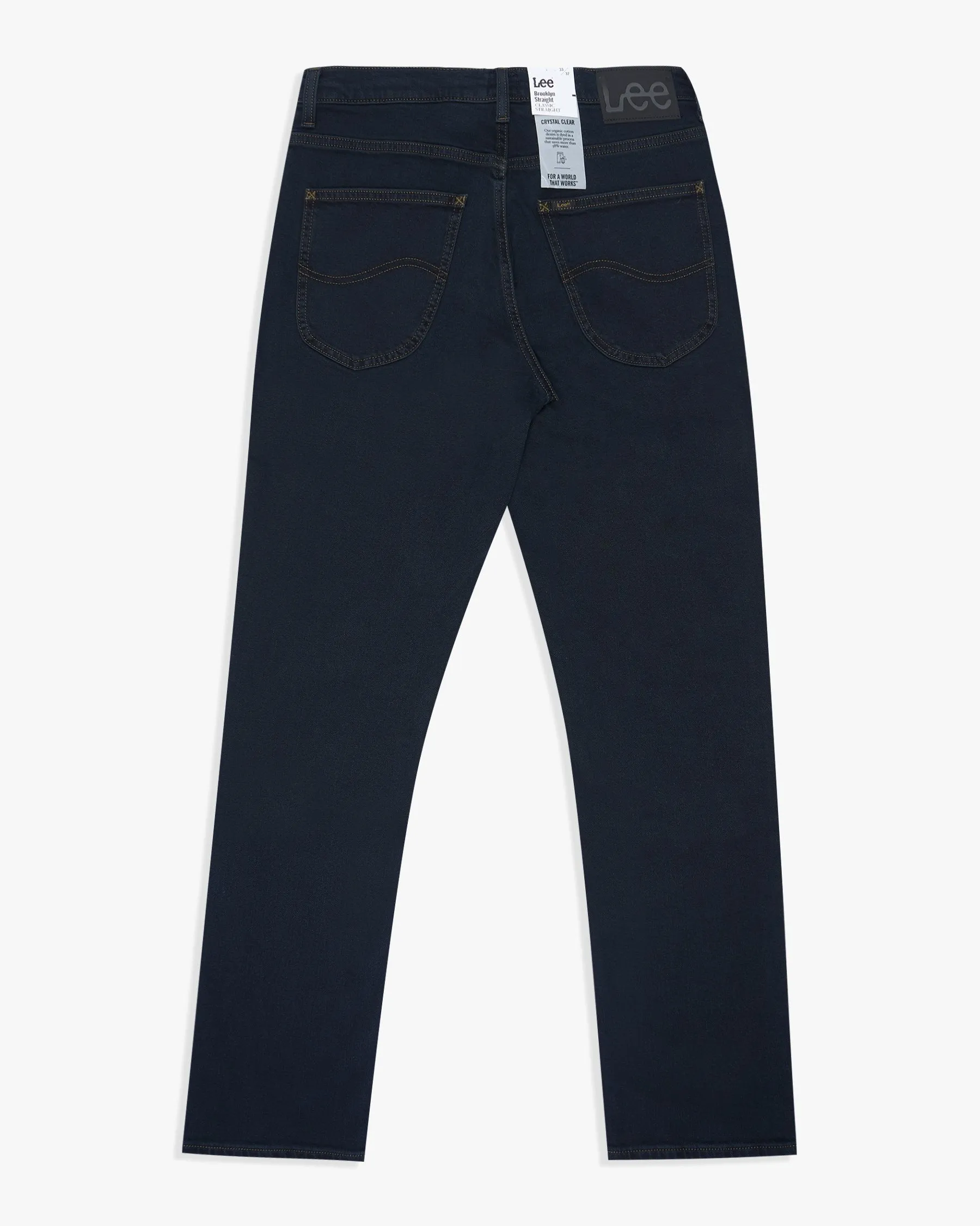 Lee Brooklyn Straight Regular Fit Mens Jeans - Blue Black