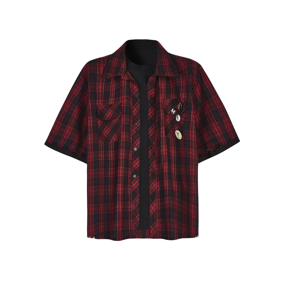 “Loose Plaid Polo” Shirts