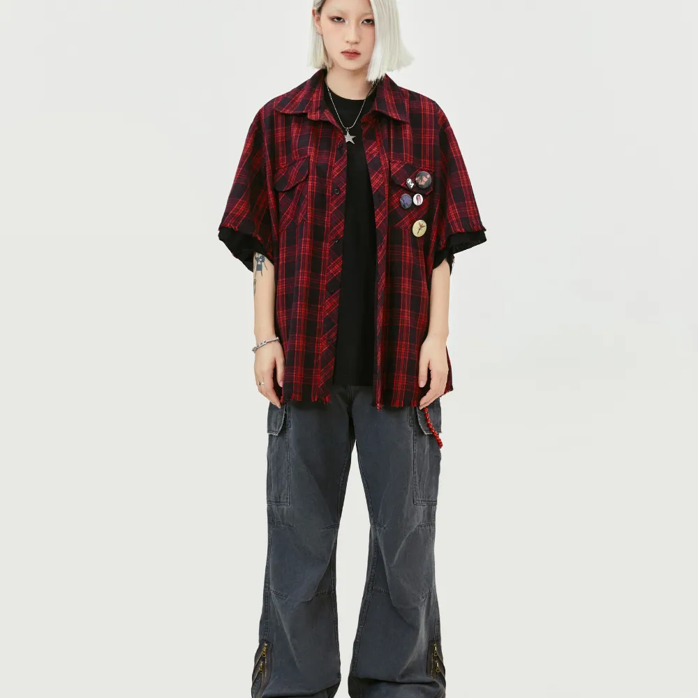 “Loose Plaid Polo” Shirts