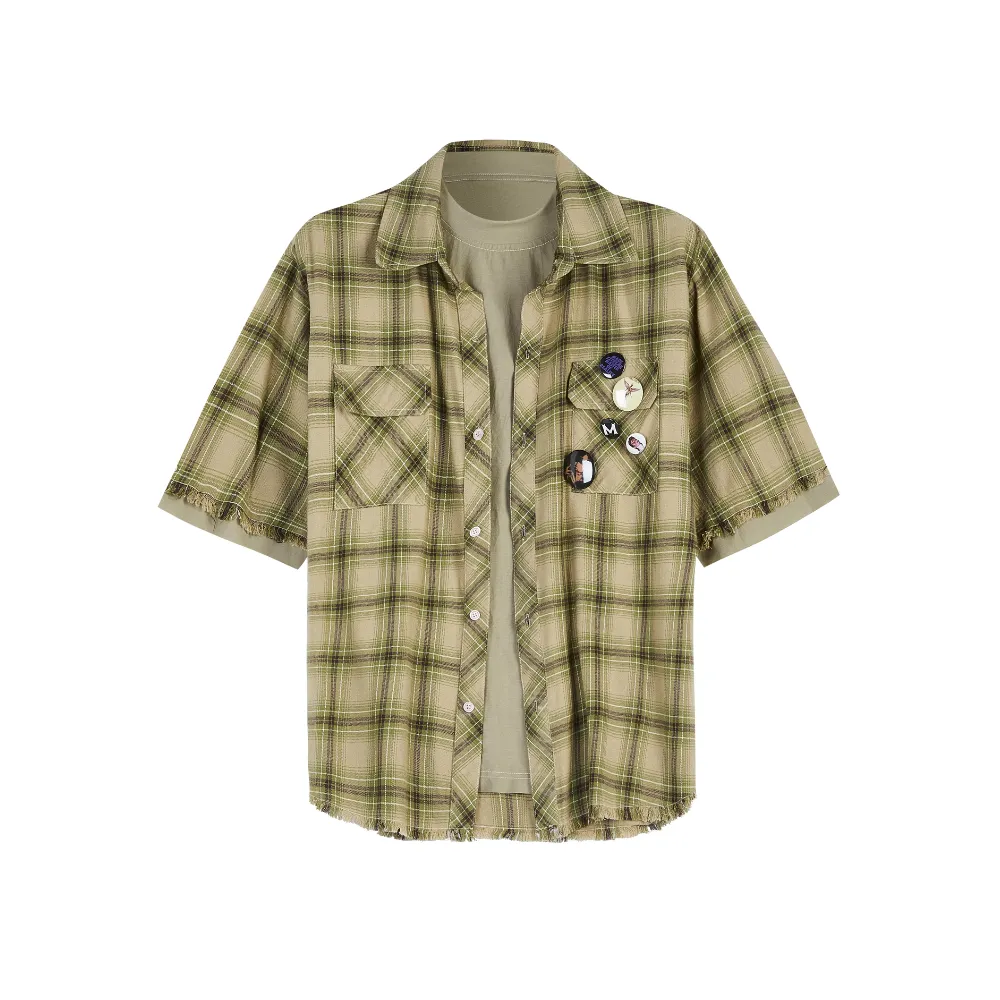 “Loose Plaid Polo” Shirts