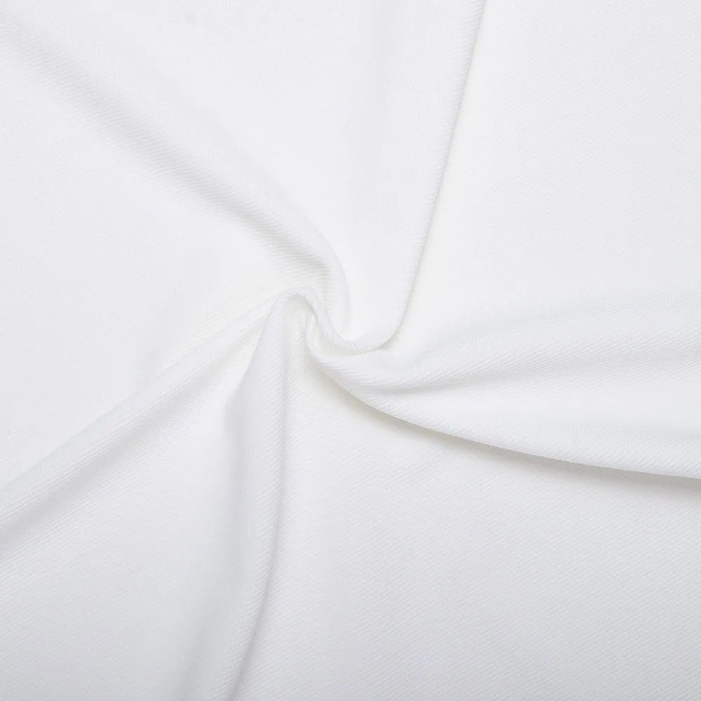 Novelty White Knit - Twill - White