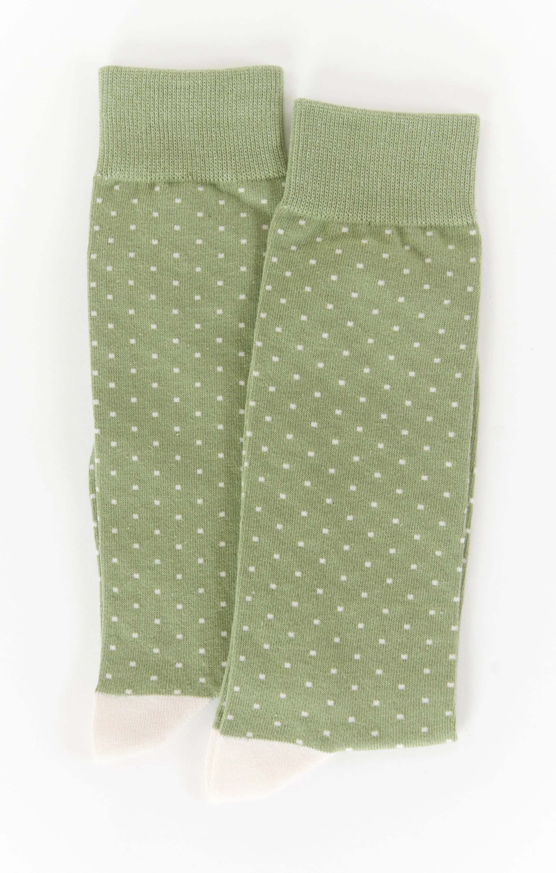 Owen Sock ~ Moss Green Dots