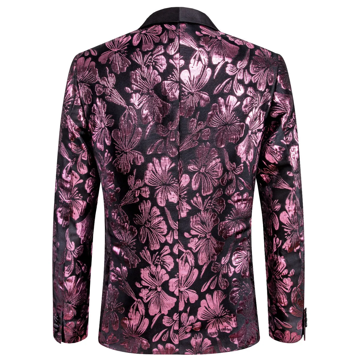 Pink Floral Tuxedo Jacket