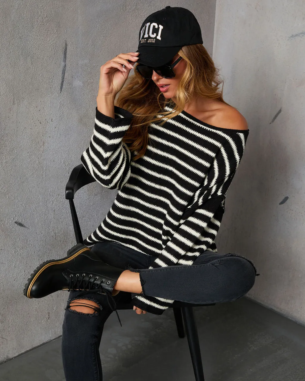 Pippa Striped Knit Sweater