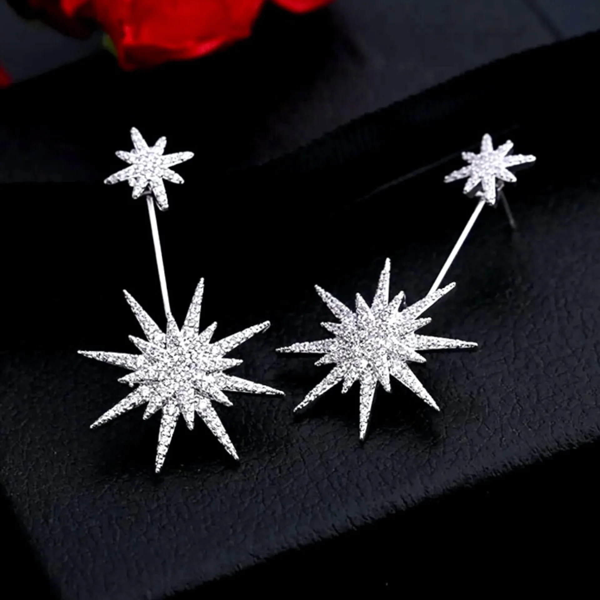 "Viera" - Star Cubic Zirconia Bridal Earring Jackets