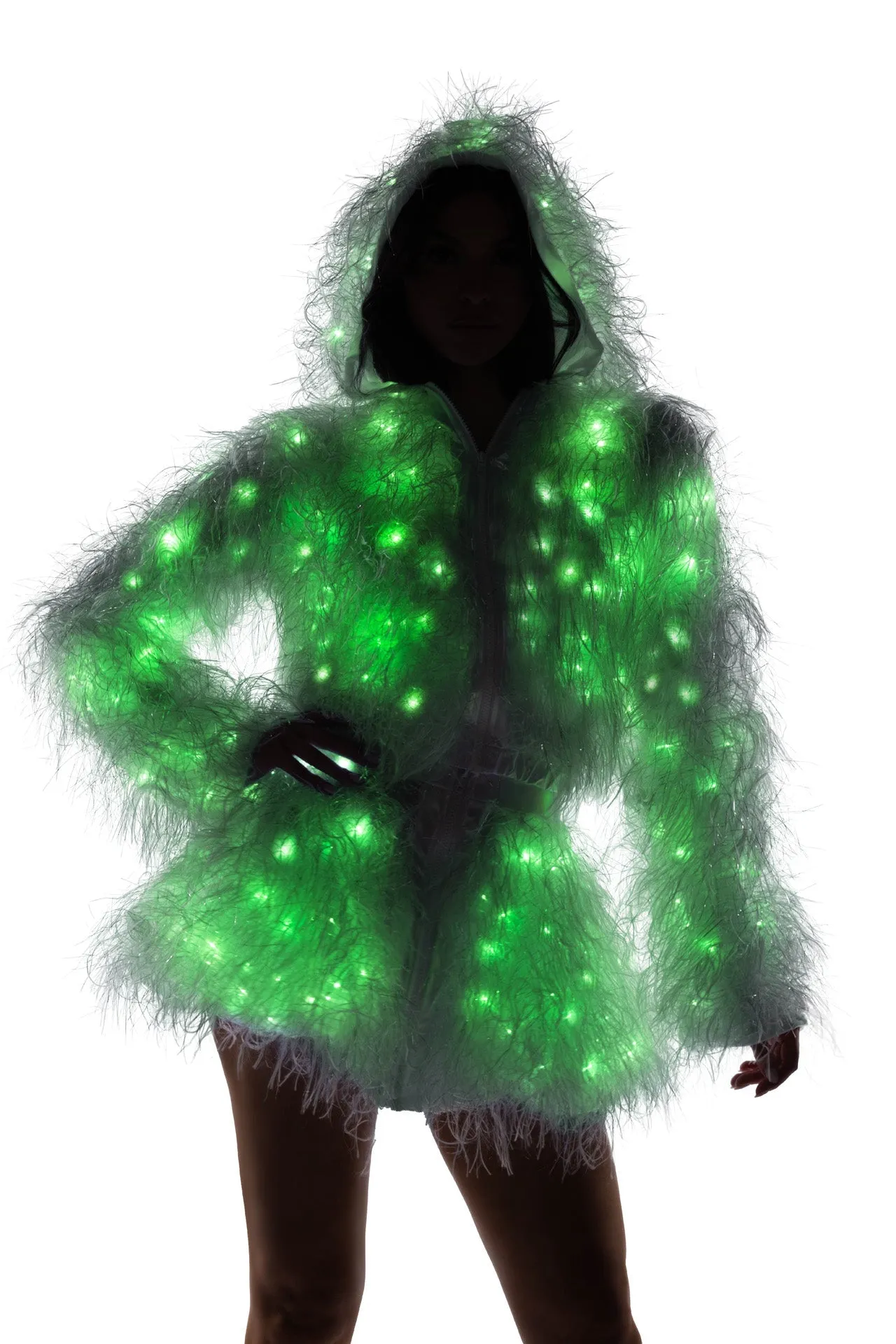 Rave FE299 - Light-Up Lurex Shag Skirt - J. Valentine