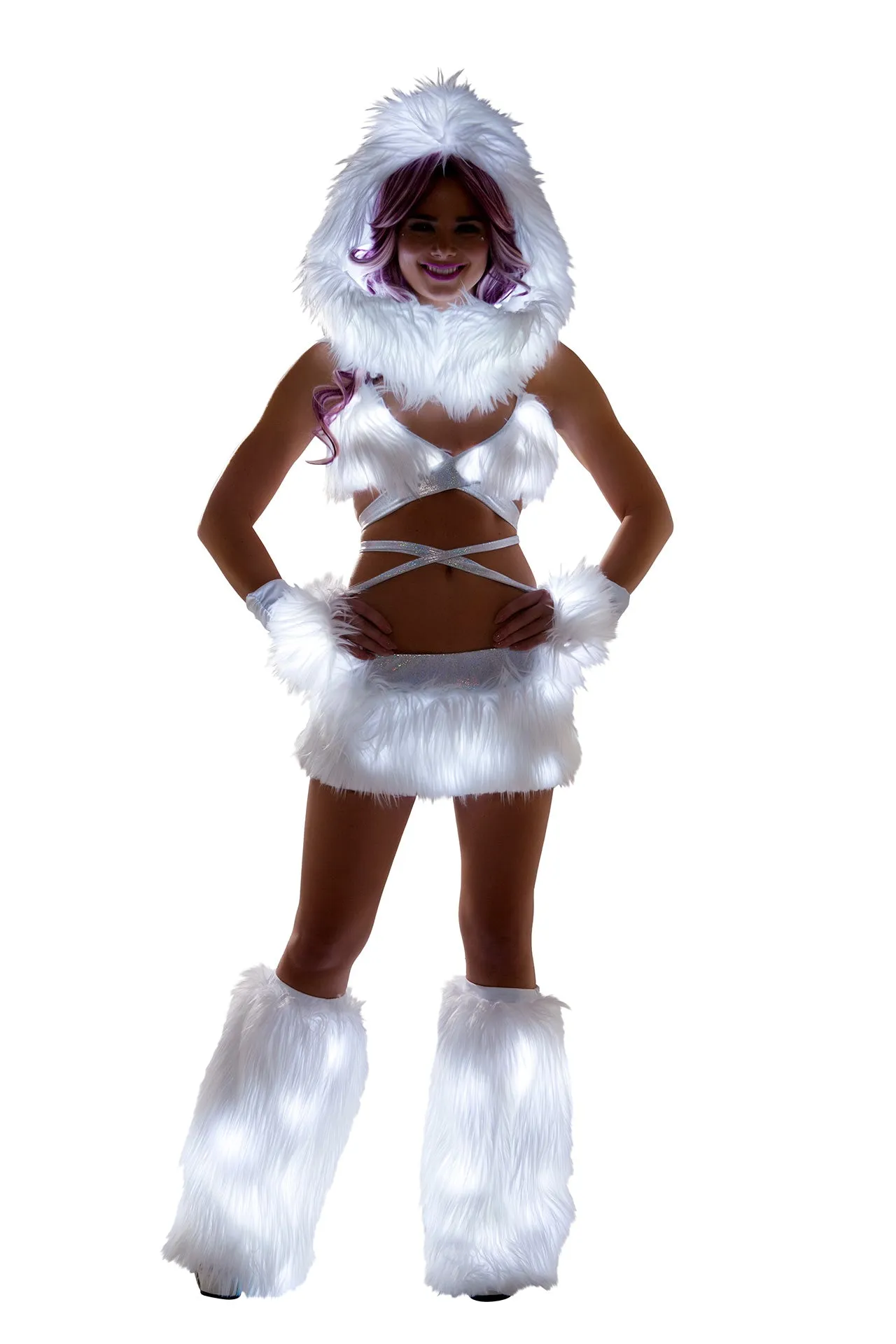 Rave FF427 - Faux Fur Light-Up Skirt - J. Valentine