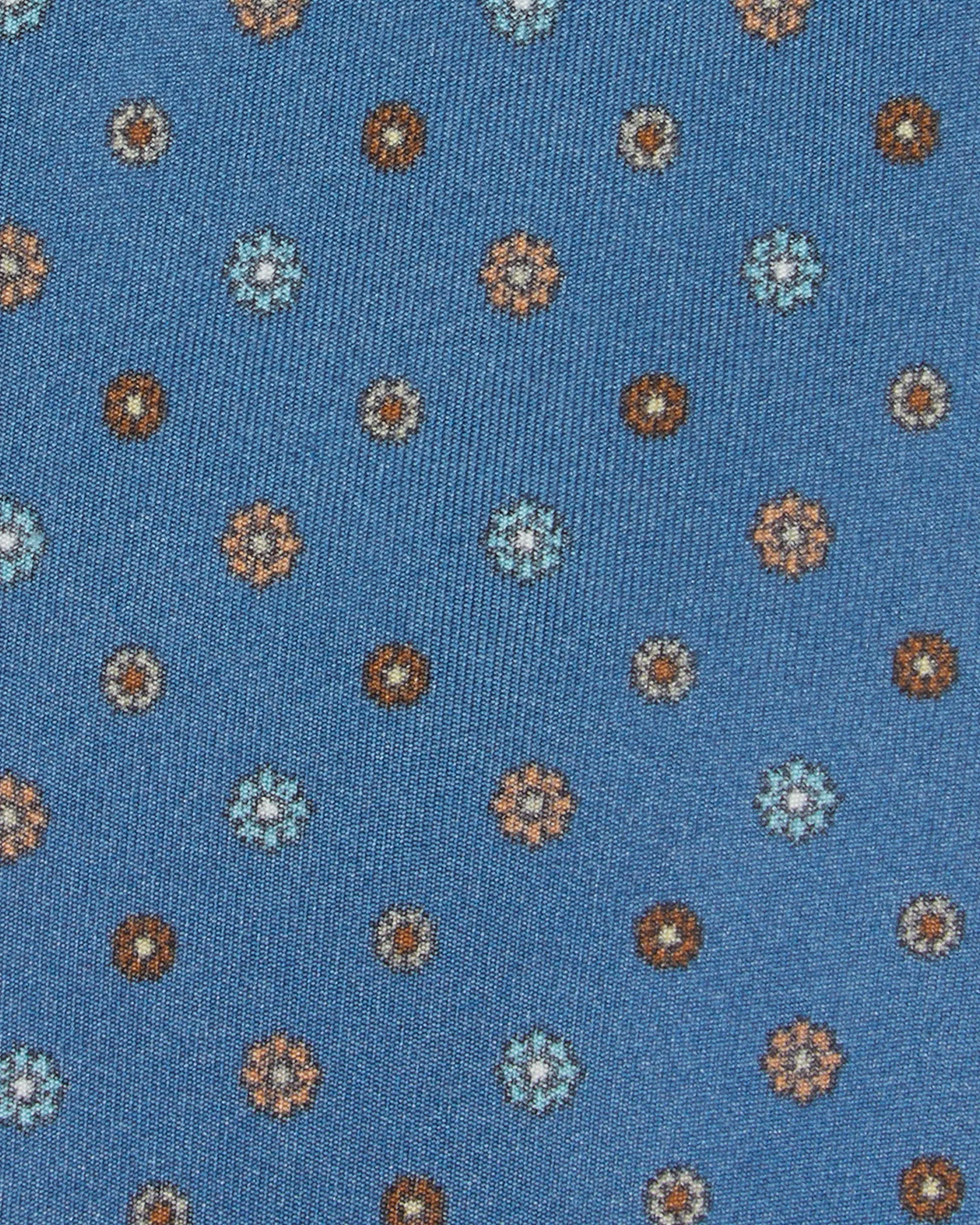 Silk Print Tie in Reversed Navy Multi Flower