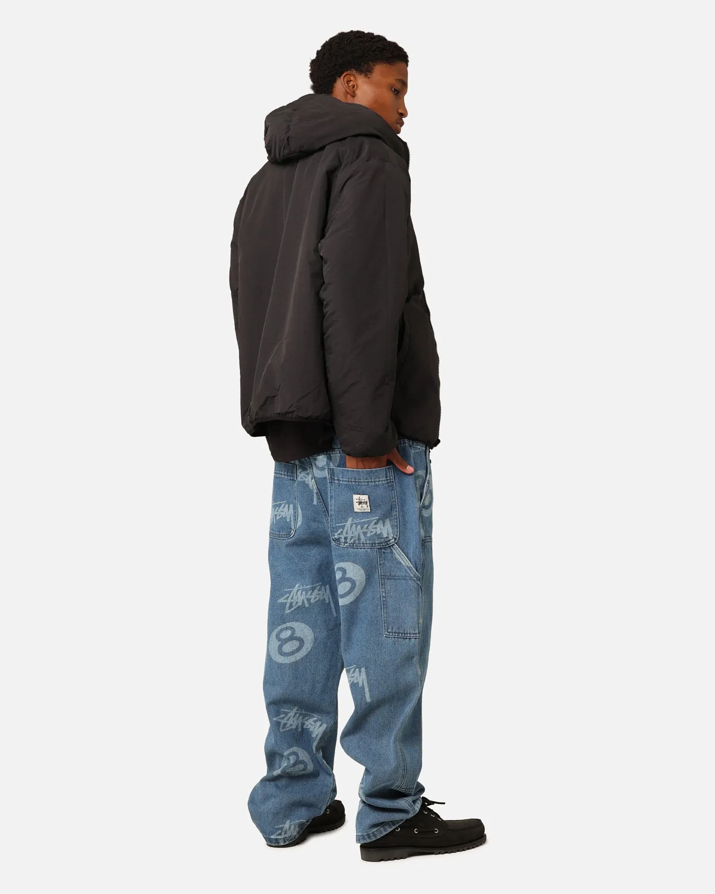 Stüssy Stock 8 Ball Carpenter Jeans Mid Blue Denim