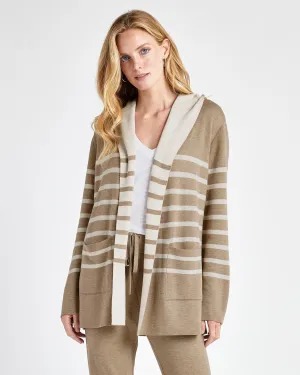 Sydney Cashblend Stripe Reversible Cardigan