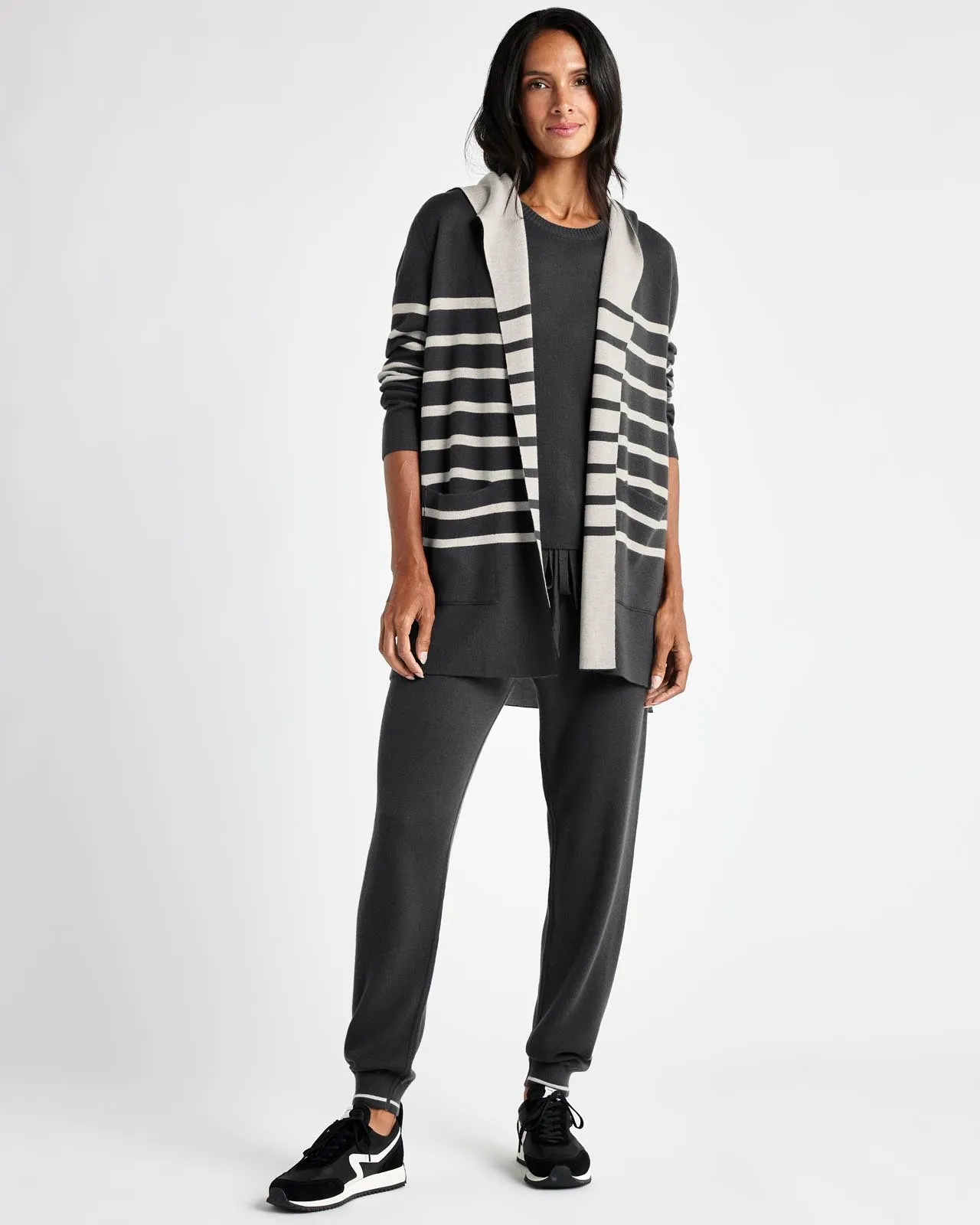 Sydney Cashblend Stripe Reversible Cardigan