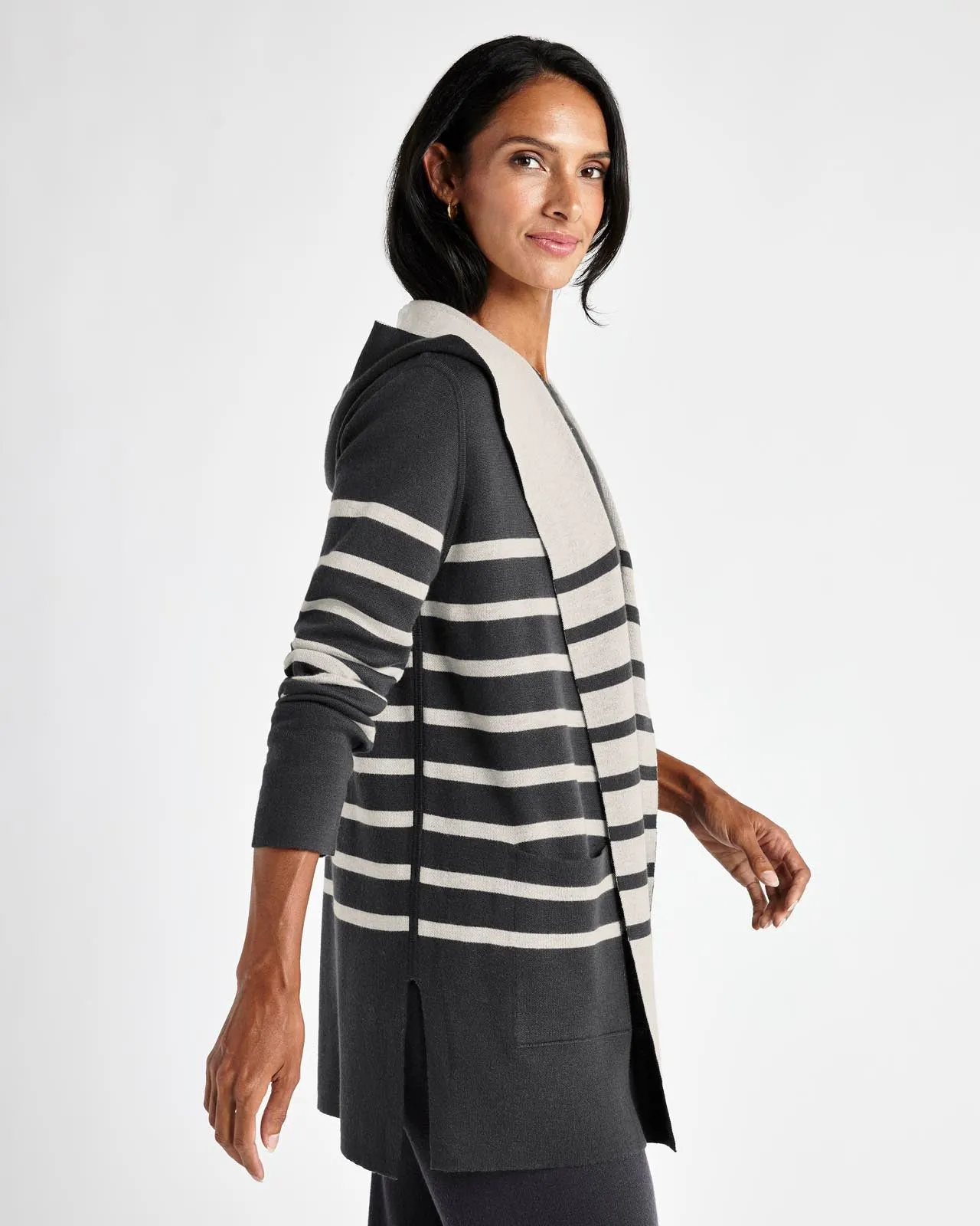 Sydney Cashblend Stripe Reversible Cardigan