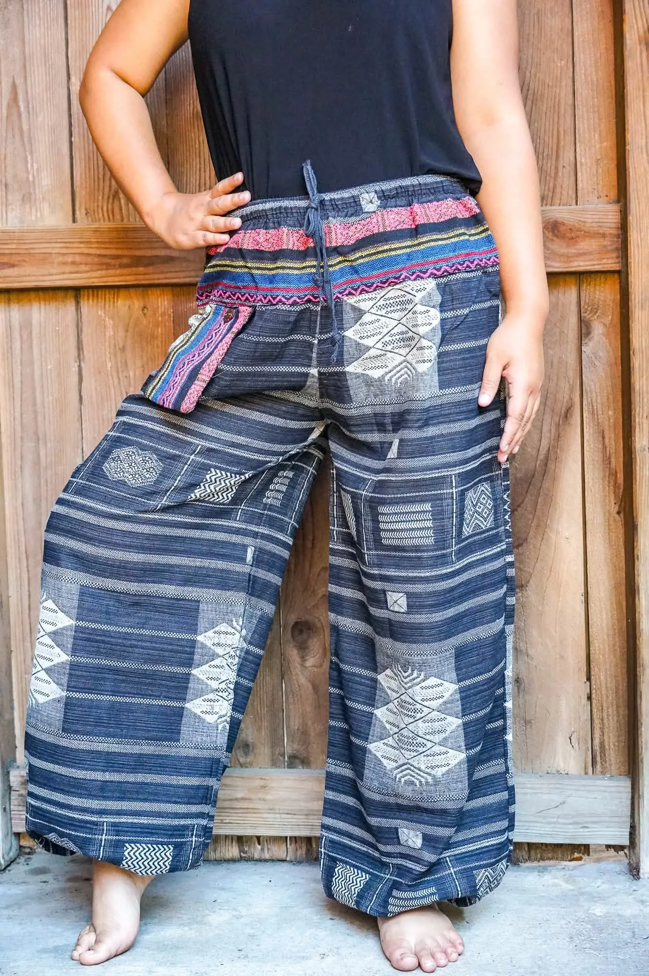 Trendy Bohemian Cotton Hippie Pants for Women